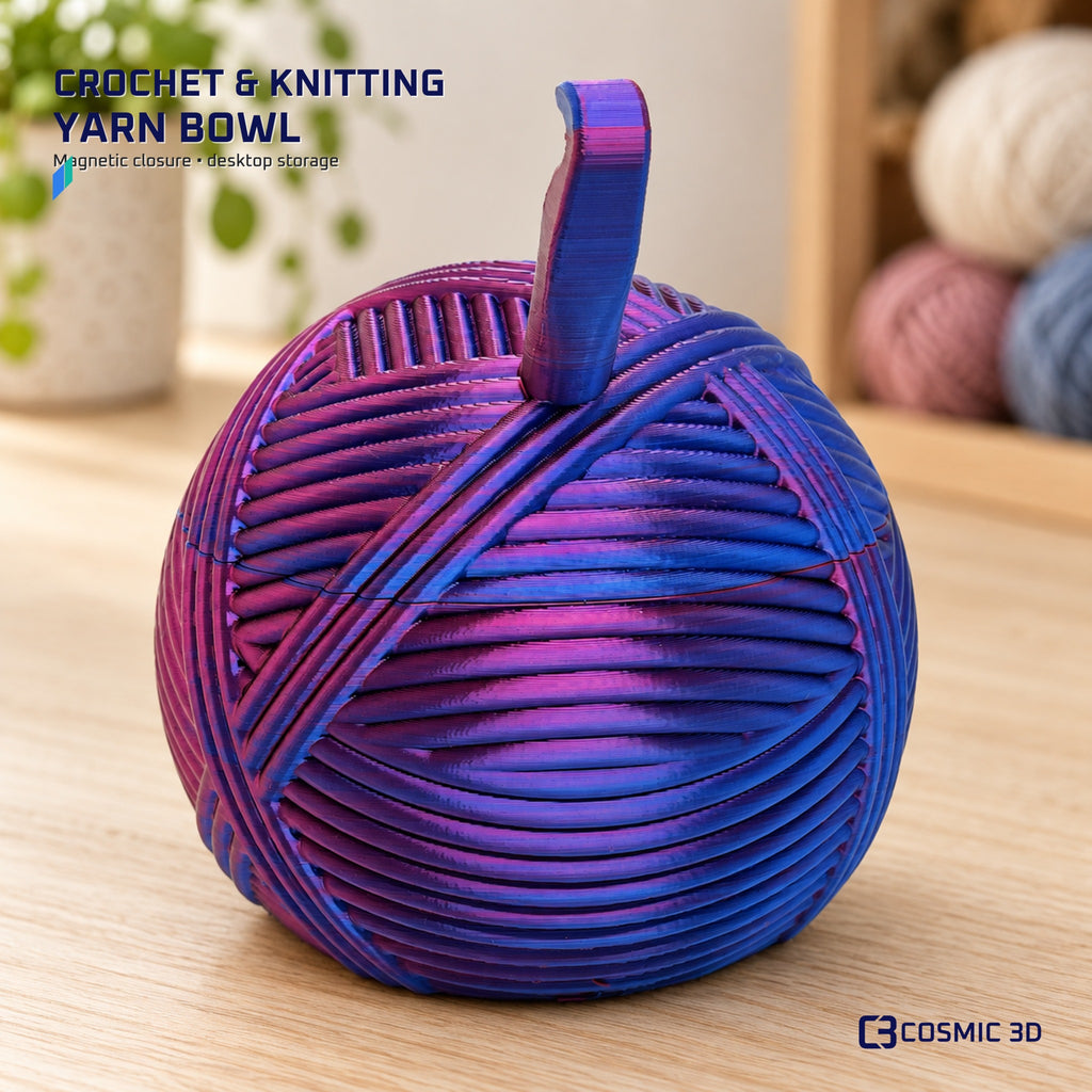 Main product view for magnetic yarn-ball storage bowl