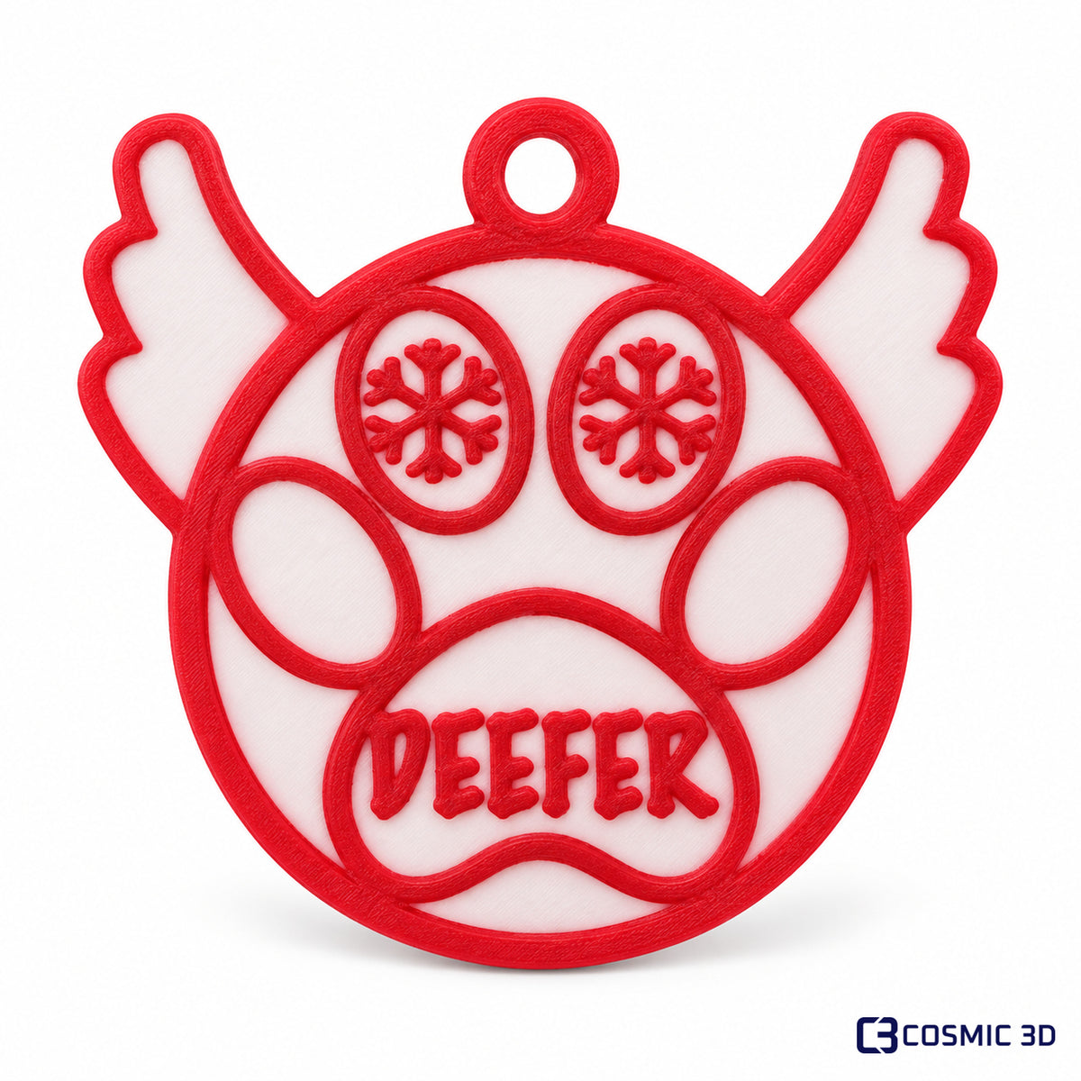 Main product view for personalised pet paw Christmas ornament
