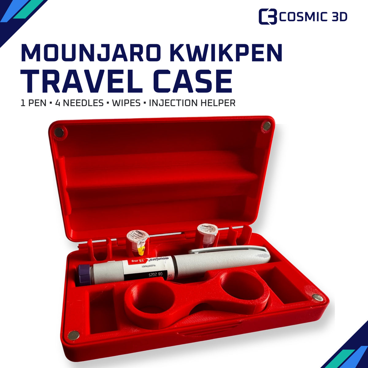 Main product view for Mounjaro KwikPen case with injection helper