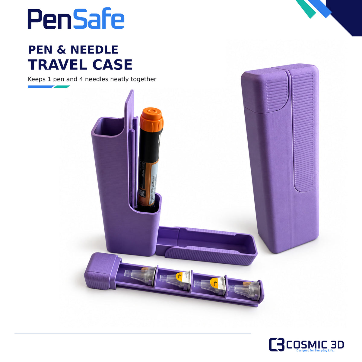 Main product view for PenSafe pen and needle travel case