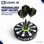 Personalised dartboard-style holder for up to 23 darts