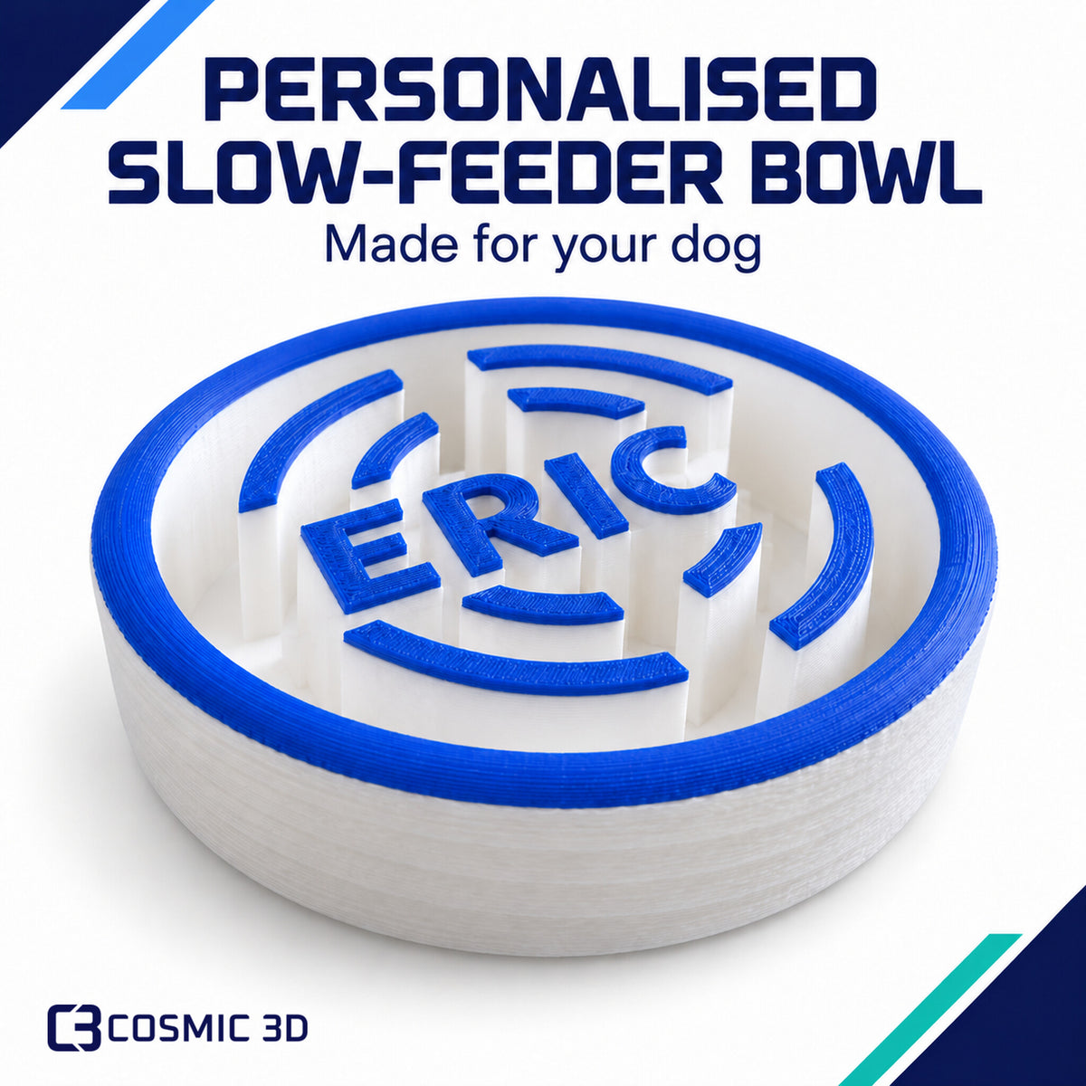 Personalised Dog Slow Feeder Hero — personalised slow-feeder dog bowl