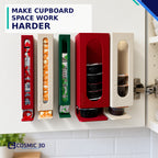 Lifestyle Make Cupboard Space Work Harder — stock cube and pot wall holder