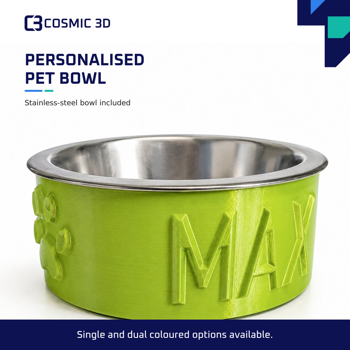 Product Hero Single Colour — personalised dog and cat bowl