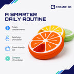 Features Citrus 7-Day Pill Organiser — 7-day citrus click pill organiser