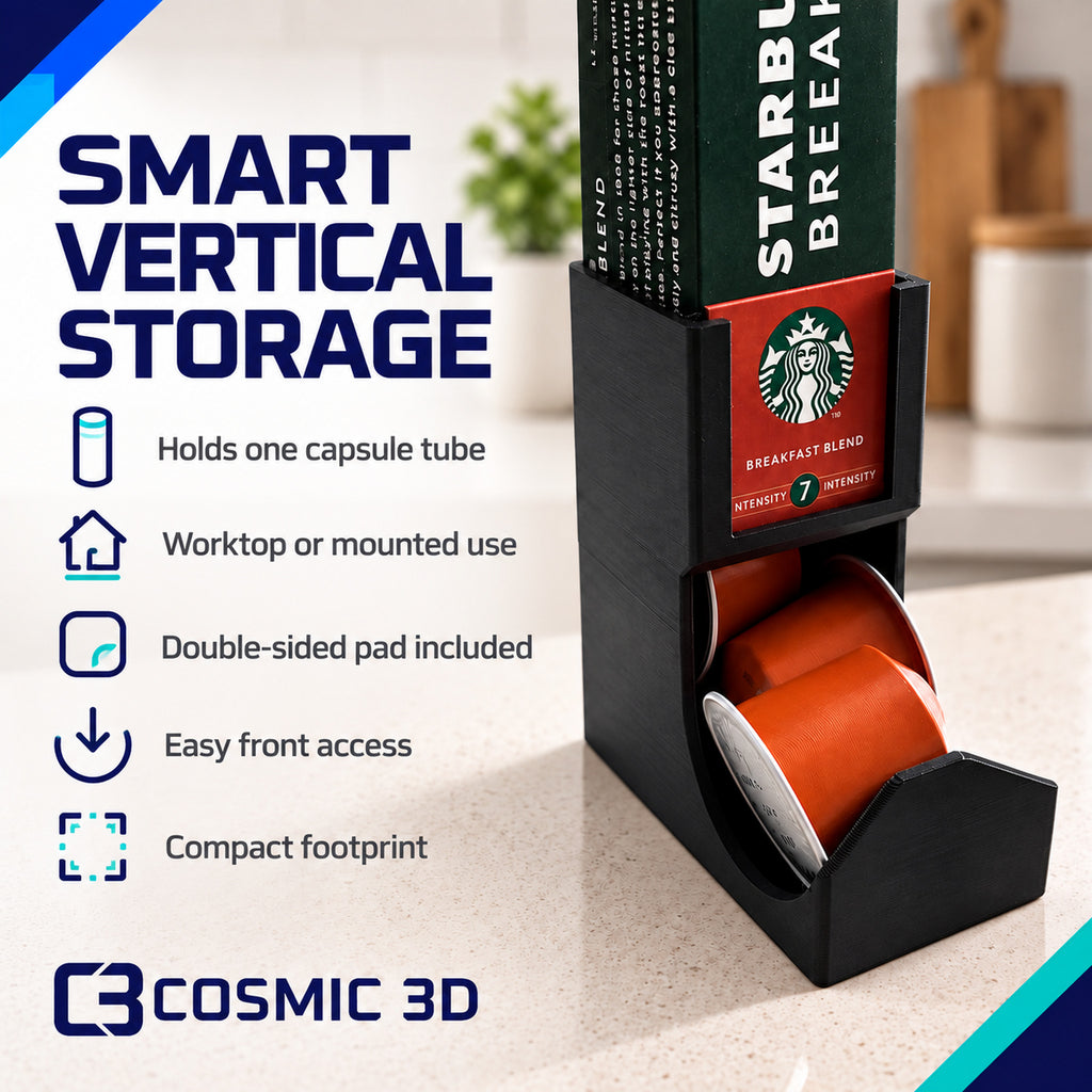 Key product features for vertical coffee capsule holder