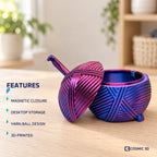 Key product features for magnetic yarn-ball storage bowl