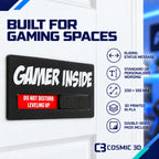 Key product features for personalised gamer door sign