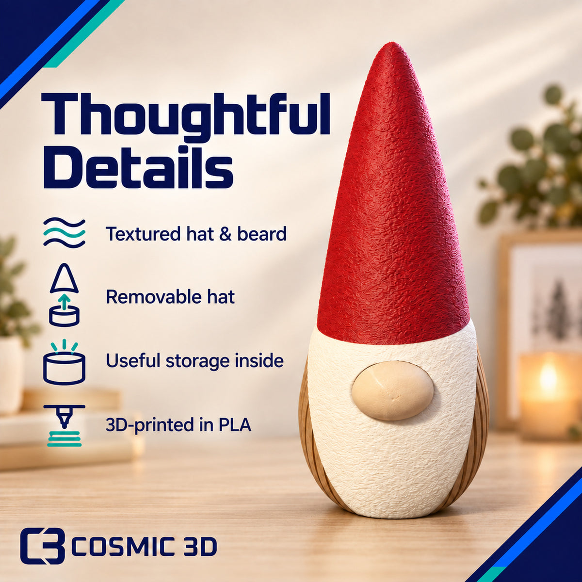 Key product features for modern minimalist gnome
