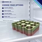 Available size and capacity options for 25 mm insulin vial fridge holder