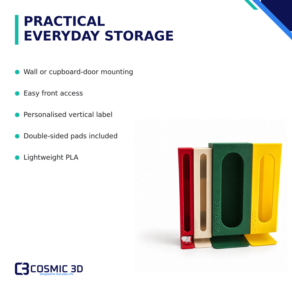 Practical Everyday Storage Features — stock cube and pot wall holder