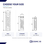 Mini, Standard and Maxi 7-day pill organiser size options