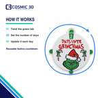 How the product works for Grinchmas countdown decoration