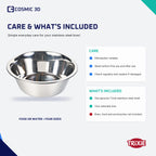 Trixie bowl care and contents guide: one steel bowl included; holder and accessories excluded.