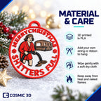 PLA material and care guidance for Christmas Vacation ornament set