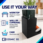 Worktop, wall and cupboard placement options for vertical coffee capsule holder