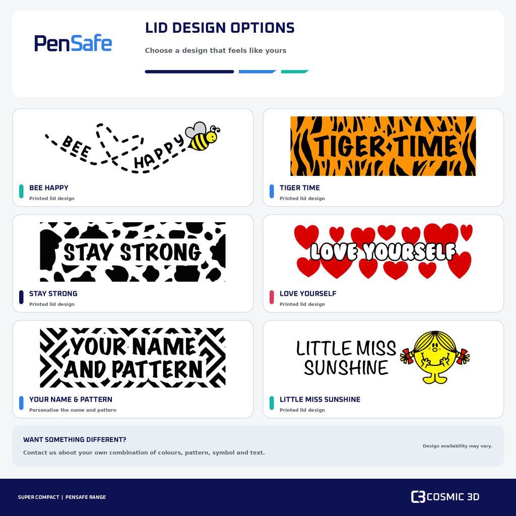 Super Compact Lid Designs — PenSafe Super Compact KwikPen travel case