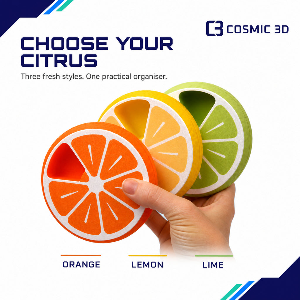 Colour Choices Citrus 7-Day Pill Organiser — 7-day citrus click pill organiser