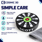 Care instructions for the personalised dart holder
