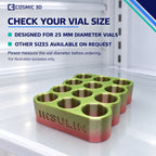 25 mm vial fit guide for 25 mm insulin vial fridge holder