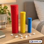 7-day twist pill organisers shown together for size comparison