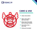 Product care instructions for personalised pet paw Christmas ornament