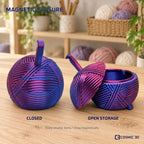 Magnetic closure detail for magnetic yarn-ball storage bowl