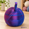 Crochet & Knitting Storage Bowl – Magnetic Closure by Cosmic 3D — Purple/blue storage bowl