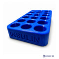 Insulin Pen Fridge Holder – Custom Size & Capacity by Cosmic 3D — Blue pen holder, empty