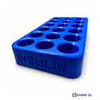 Insulin Pen Fridge Holder – Custom Size & Capacity by Cosmic 3D — Blue pen holder, empty