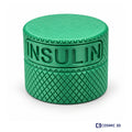 Insulin Vial Screw-Top Travel Holder – 1–5 Vials by Cosmic 3D — Closed green vial container