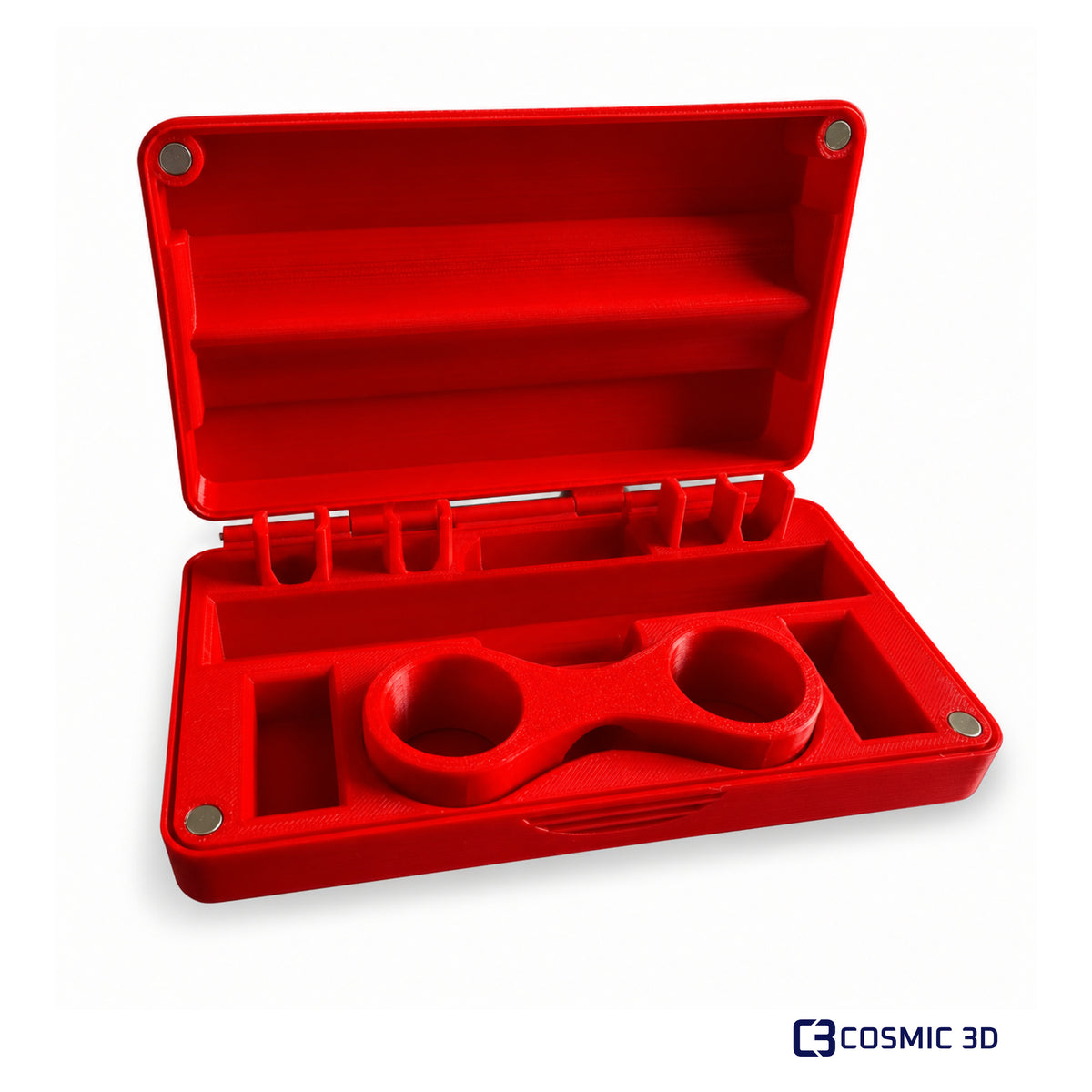 Mounjaro KwikPen Travel Case – Injection Helper Included by Cosmic 3D — Red case with included red grip