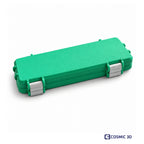 Medication Pen Travel Case – 1 Pen & 9 Needles by Cosmic 3D — Closed green travel case