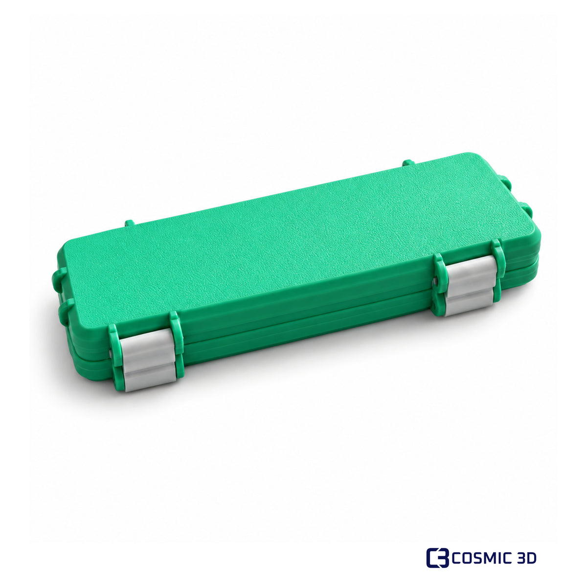 Medication Pen Travel Case – 1 Pen & 9 Needles by Cosmic 3D — Closed green travel case