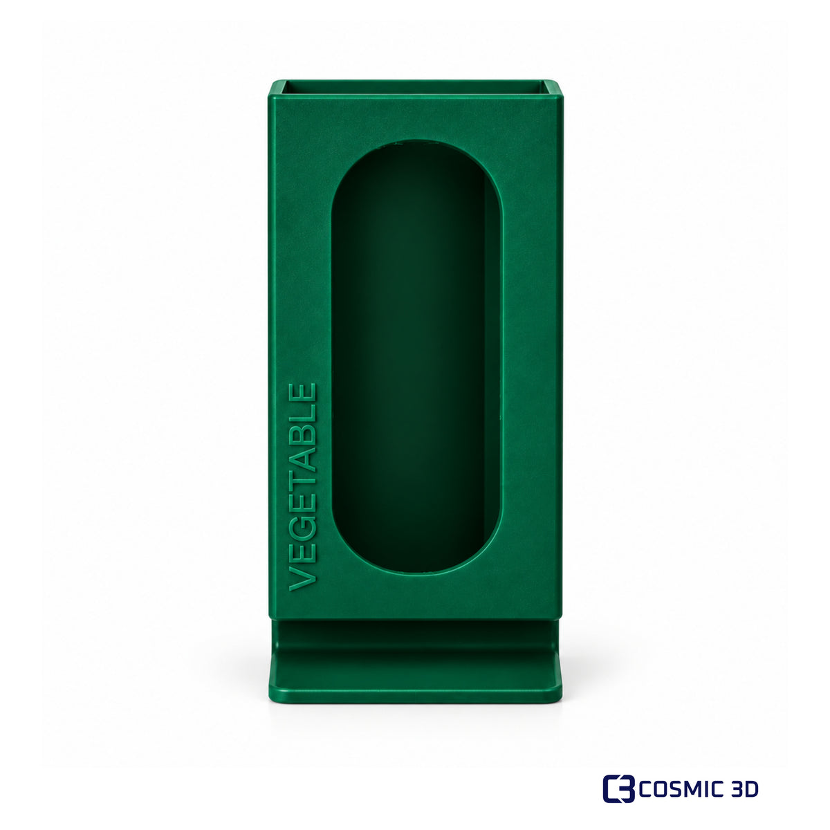Stock Cube & Pot Wall Holder – Cupboard Door Kitchen Organiser by Cosmic 3D — Green vegetable stock holder, empty